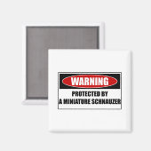 Beschermd door een miniatuur Schnauzer Magneet (Voorkant / Achterkant)