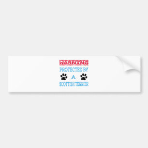 Beschermd door een Schotse Terrier Dog Bumpersticker