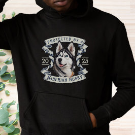 Beschermd door een Siberische husky hoodie