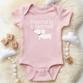 Beschermd door een teckel Baby Girl Outfit Romper
