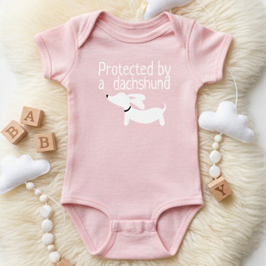 Beschermd door een teckel Baby Girl Outfit Romper