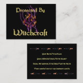 Beschermd door hekserij visitekaartje (Voorkant / Achterkant)