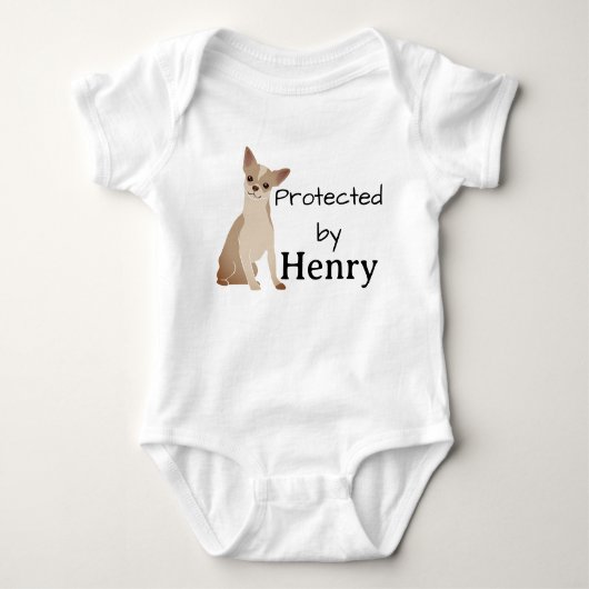 Beschermd door Henry (naam) Chihuahua Romper (Voorkant)
