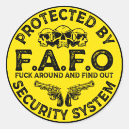 Beschermd door het FAFO-beveiligingssysteem Ronde Sticker
