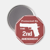 Beschermd door het tweede amendement (red).png magneet (Voorkant / Achterkant)