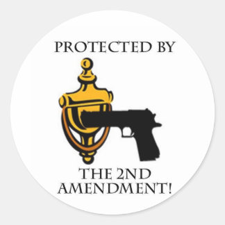 Beschermd door het tweede amendement ronde sticker