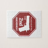 Beschermd door het tweede amendement (rood) legpuzzel (Horizontaal)