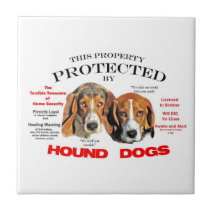 Beschermd door honden tegeltje