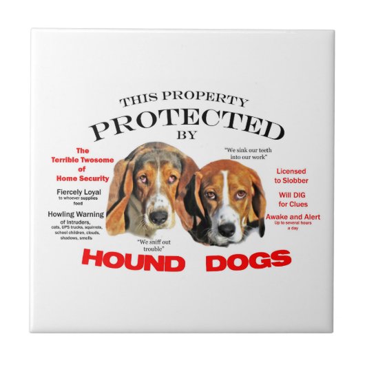 Beschermd door honden tegeltje (Voorkant)