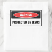 Beschermd door Jezus Rechthoekige Sticker (Tas)