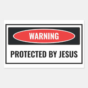 Beschermd door Jezus Rechthoekige Sticker