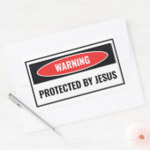Beschermd door Jezus Rechthoekige Sticker (Envelop)