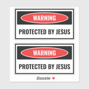 Beschermd door Jezus Sticker