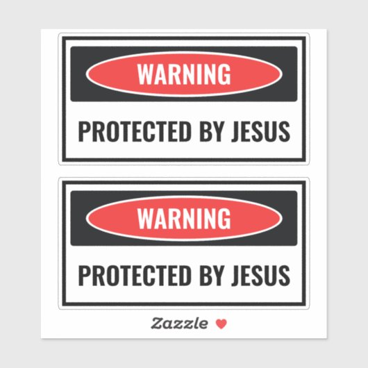Beschermd door Jezus Sticker (Vel)