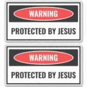 Beschermd door Jezus Sticker (Voorkant)