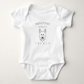 Beschermd door mijn Big Bro Dog German Shepherd Romper (Voorkant)
