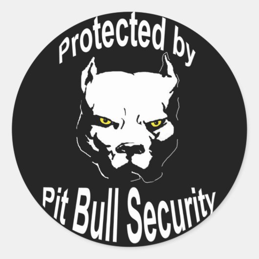 Beschermd door Pit Bull Security Stickers (Voorkant)