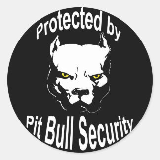 Beschermd door Pit Bull Security Stickers