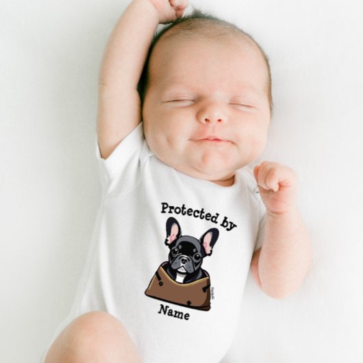 Beschermd door puppy hondennaam Black Bull Dog Romper