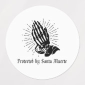 Beschermd door Santa Muerte Labels (Design 1)