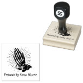 Beschermd door Santa Muerte Rubberstempel (Gestempeld)