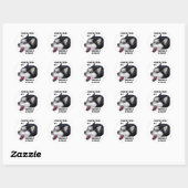 BESCHERMD DOOR SIBERISCHE HUSKIES RONDE STICKER (Vel)
