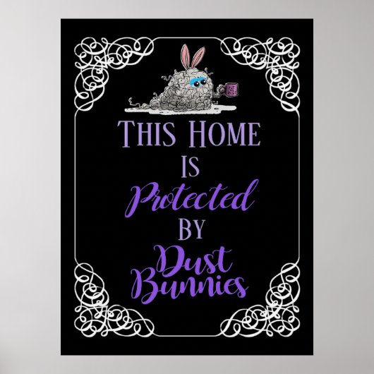 Beschermd door stofkonijntjes poster (Voorkant)