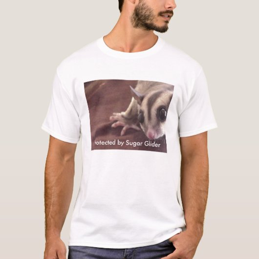 Beschermd door suikerglider, WAARSCHUWING T-shirt (Voorkant)
