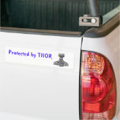 Beschermd door Thor Bumpersticker (Op Truck)