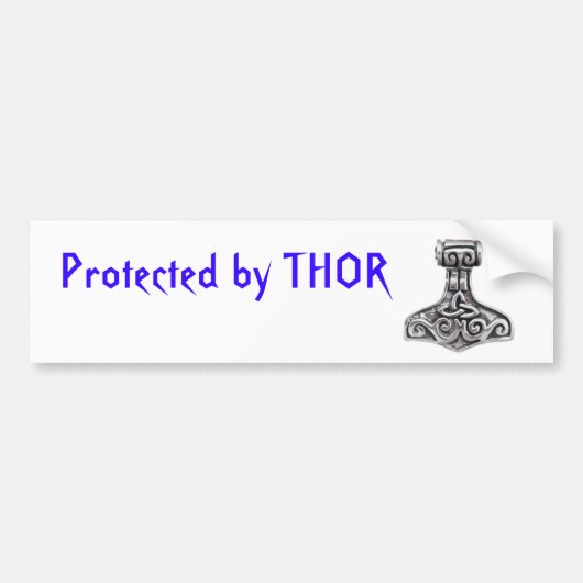Beschermd door Thor Bumpersticker (Voorkant)