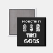 Beschermd door Tiki Gods Funny Tropical Magneet (Voorkant / Achterkant)