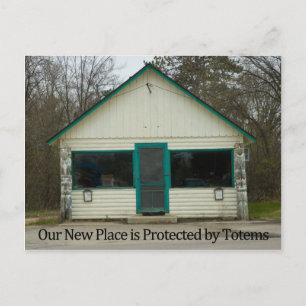 Beschermd door Totems Funny Change of Address Card Aankondigingskaart