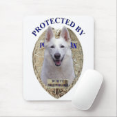 Beschermd door White Shepherd Muismat (Met muis)