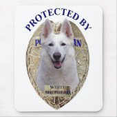 Beschermd door White Shepherd Muismat (Voorkant)