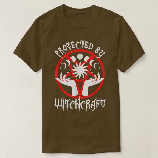 Beschermd door Witchcraft T-Shirt (Design voorkant)