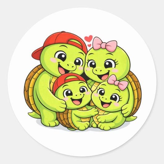 Beschermd & Geliefd Ronde Sticker (Voorkant)