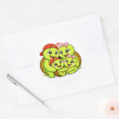 Beschermd & Geliefd Ronde Sticker (Envelop)