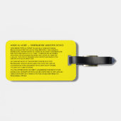 Beschermd noodzakelijk medisch hulpmiddel bagagelabel (Achterkant horizontaal)