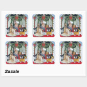 beschermd vierkante sticker (Vel)