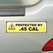 Beschermde .45 CAL Bumpersticker (Op auto)