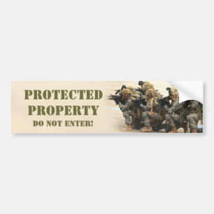 Beschermde bumper voor eigendom bumpersticker