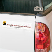Beschermde Bumpersticker voor Michigan Wolves (Op Truck)