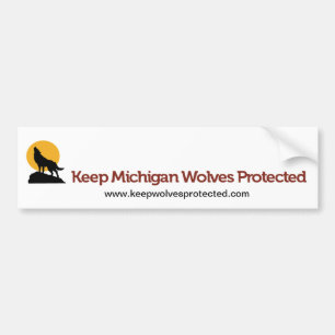 Beschermde Bumpersticker voor Michigan Wolves