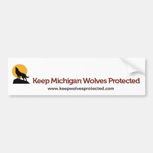 Beschermde Bumpersticker voor Michigan Wolves (Voorkant)