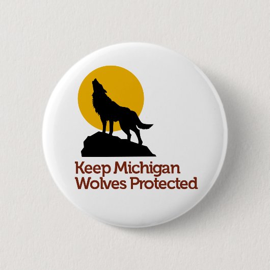 Beschermde Button voor Michigan Wolves (Voorkant)