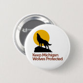 Beschermde Button voor Michigan Wolves (Voorkant /achterkant)