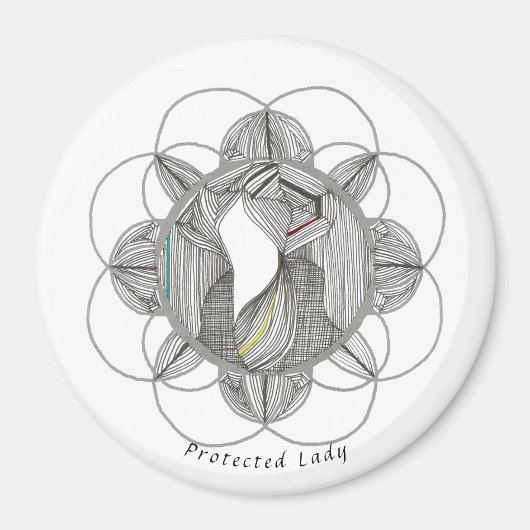 Beschermde dame magneet (Voorkant)