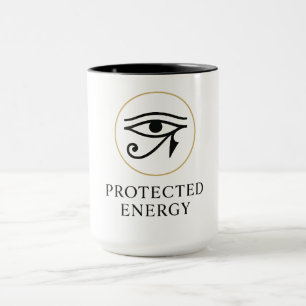 Beschermde Energie – Minimaal Oog van Horus Symboo Mok