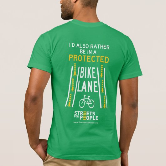 Beschermde fietspad t-shirt (Achterkant)