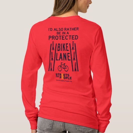 Beschermde fietspad t-shirt (Achterkant)